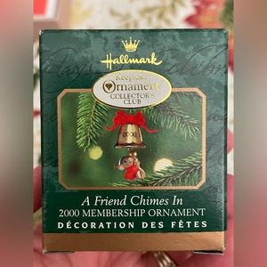 🥳3/$10🥳 Hallmark a friend chimes in keepsake ornament 2000
